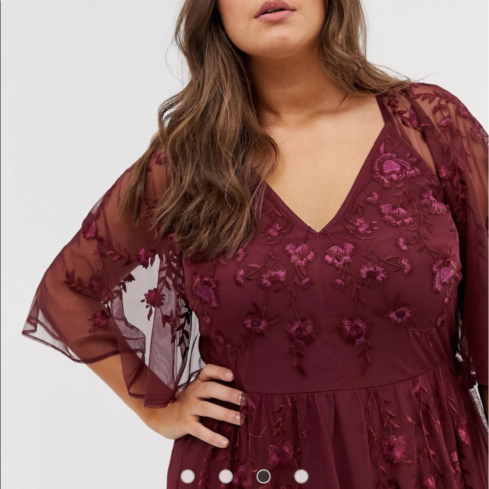 Asos Curve Flutter Sleeve Maxi Prom Bridesmaid Dr… - image 7